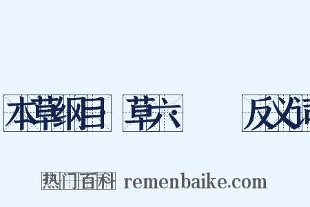 本草纲目·草六·蒟蒻反义词是什么意思的图片